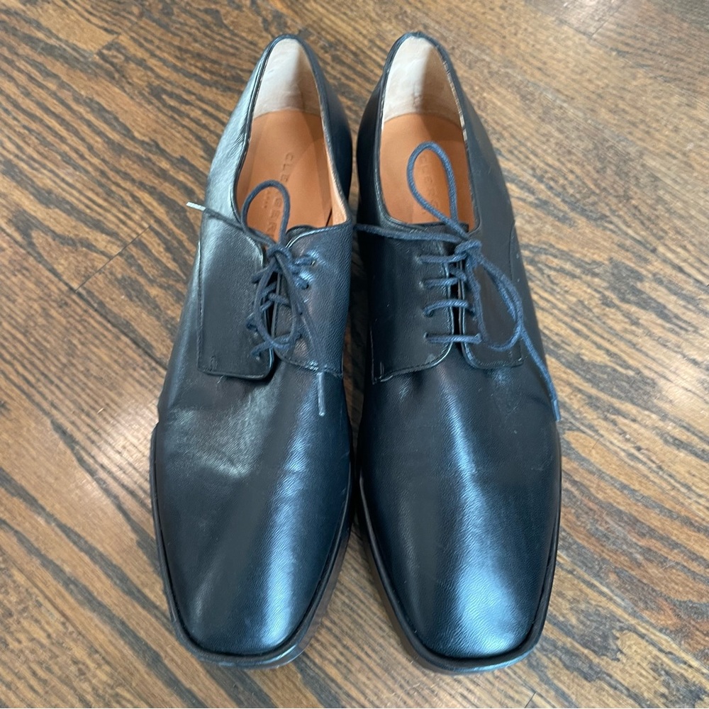 Cleregie Black Leather Split Sole Platform Loafers - image 3